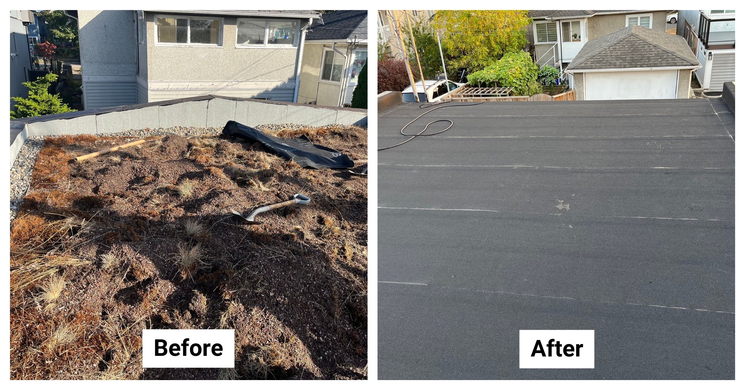 Roof Replacement - from Rolled Roofing to Rolled Roofing - 2628 Adanac Street, Vancouver, BC V5K 2M7