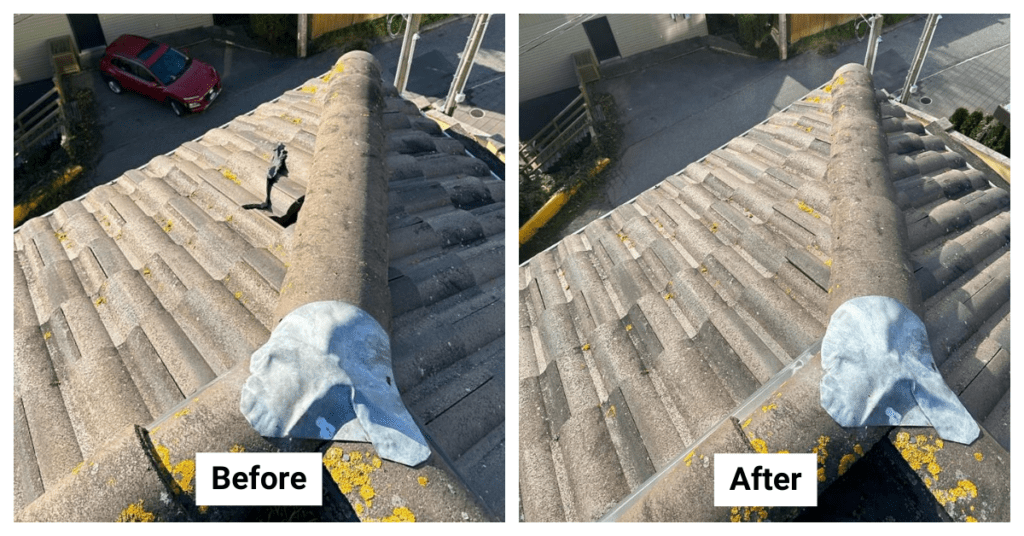 Roof Repair - Concrete Tile & Rolled Roofing - 14658 Bellevue Crescent, White Rock, BC V4B 2V2
