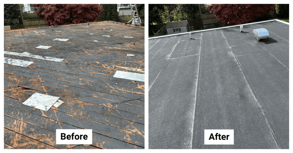 Roof Replacement - from Rolled Roofing to Rolled Roofing - 11736 72 Avenue, Delta, BC V4E 1Z4